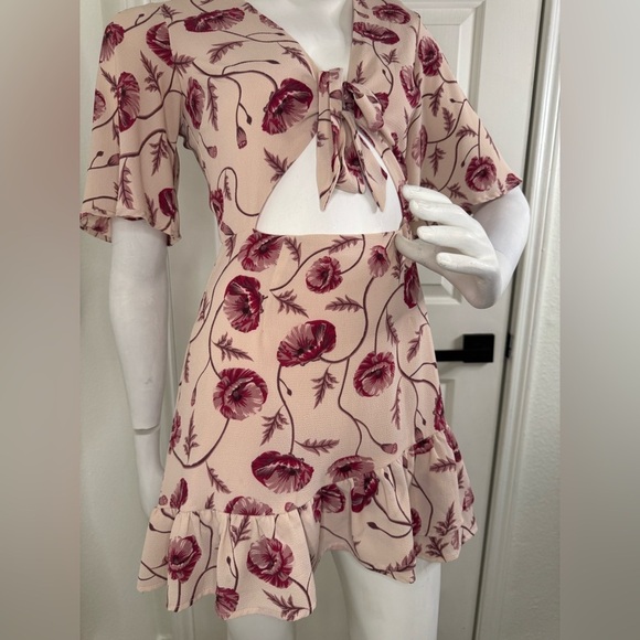 Tobi Floral Tie-Front coquette floral dress size XS G49 - Picture 6 of 14